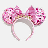 Disney Minnie Mouse Hot Pink Crystal Custom Ears Headband - Minnie Mouse Hot Pink Crystal Custom Ears