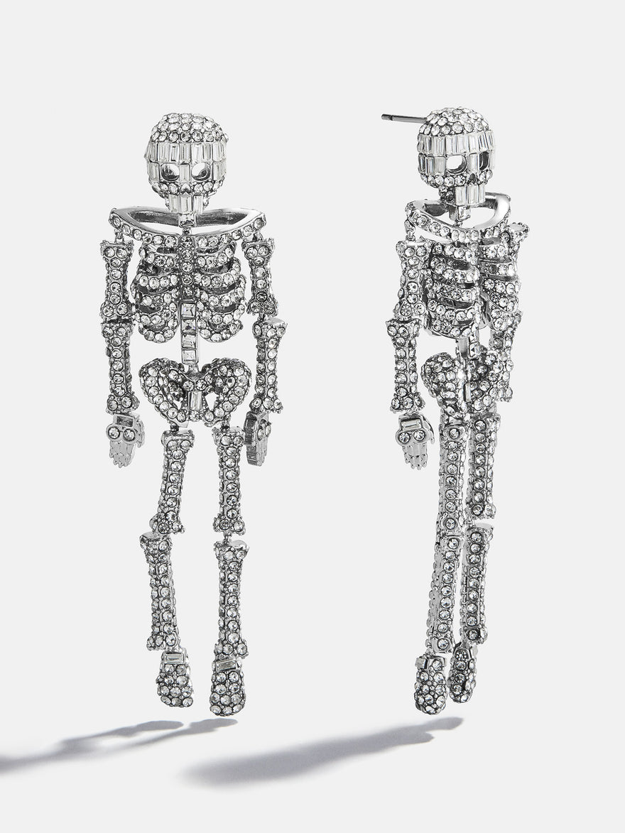 Drop Dead Hottie Earrings - Silver