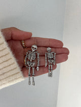 BaubleBar Drop Dead Hottie Earrings - Silver - 
    Statement skeleton Halloween earrings 
  
