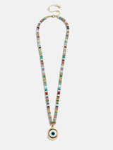 BaubleBar Amaris Semi-Precious Evil Eye Necklace - Evil Eye - 
    Beaded necklace with evil eye charm
  
