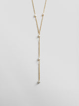BaubleBar Juliet Pearl Lariat Necklace - Gold/Pearl - 
    Pearl Y necklace
  

