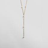 Juliet Pearl Lariat Necklace - Gold/Pearl