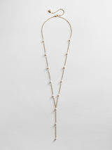 BaubleBar Juliet Pearl Lariat Necklace - Gold/Pearl - 
    Pearl Y necklace
  
