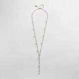 Juliet Pearl Lariat Necklace - Gold/Pearl