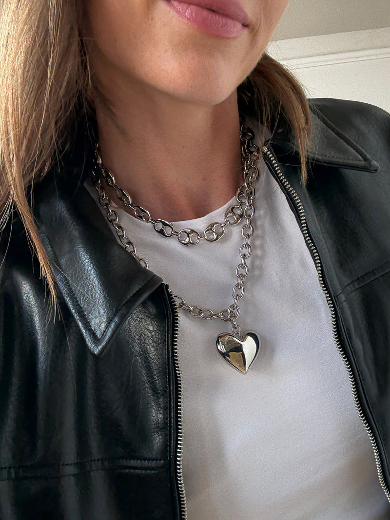 BaubleBar Thalia Silver Necklace - Large - 
    Silver chunky necklace
  
