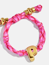BaubleBar Pink Strawberry - 
    Gold initial waterproof paracord bracelet
  
