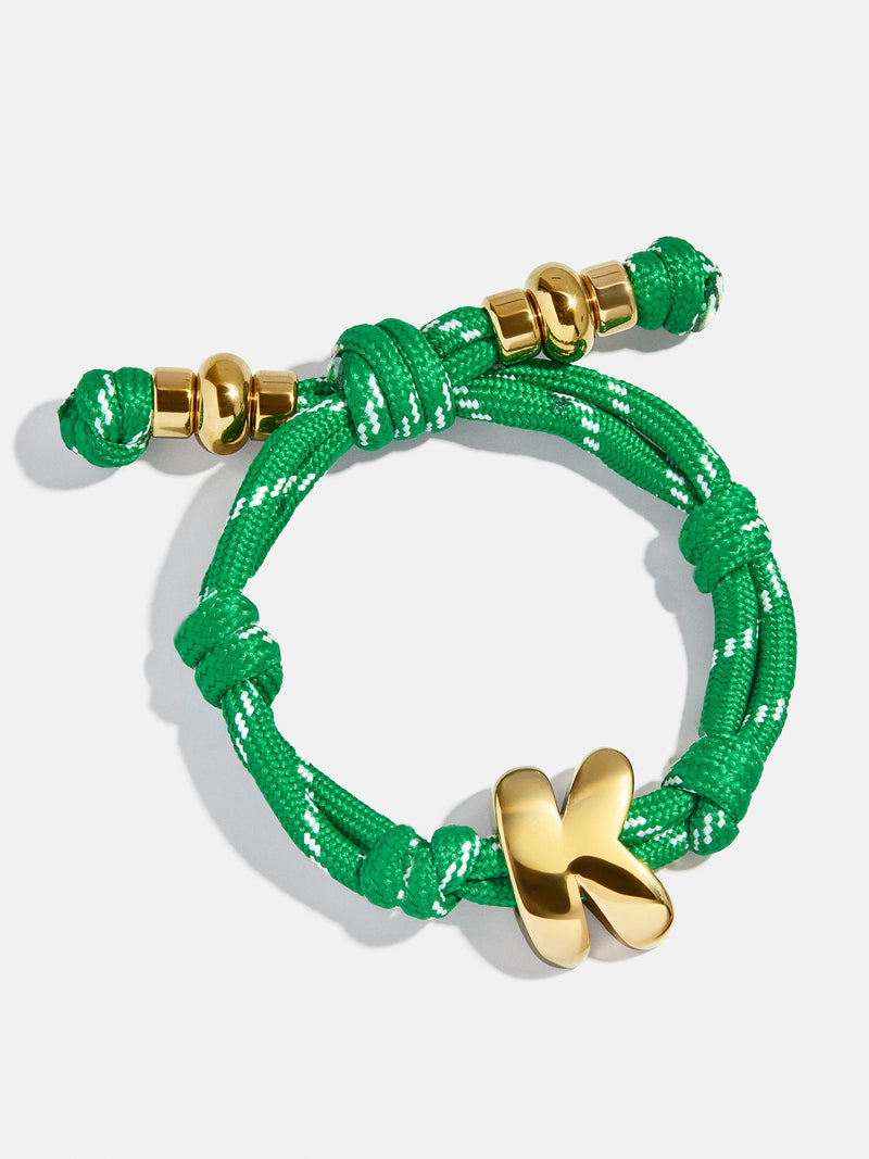 BaubleBar Green Apple - 
    Gold initial waterproof paracord bracelet
  
