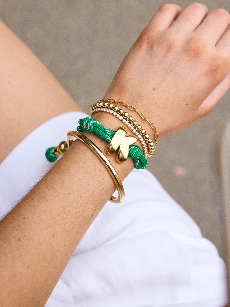 BaubleBar  - 
    Gold initial waterproof paracord bracelet
  
