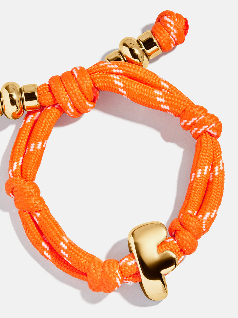 BaubleBar Orange Tangerine - 
    Gold initial waterproof paracord bracelet
  
