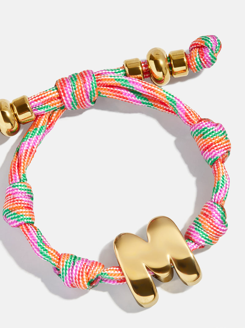 BaubleBar Multi Fruit Salad - 
    Gold initial waterproof paracord bracelet
  
