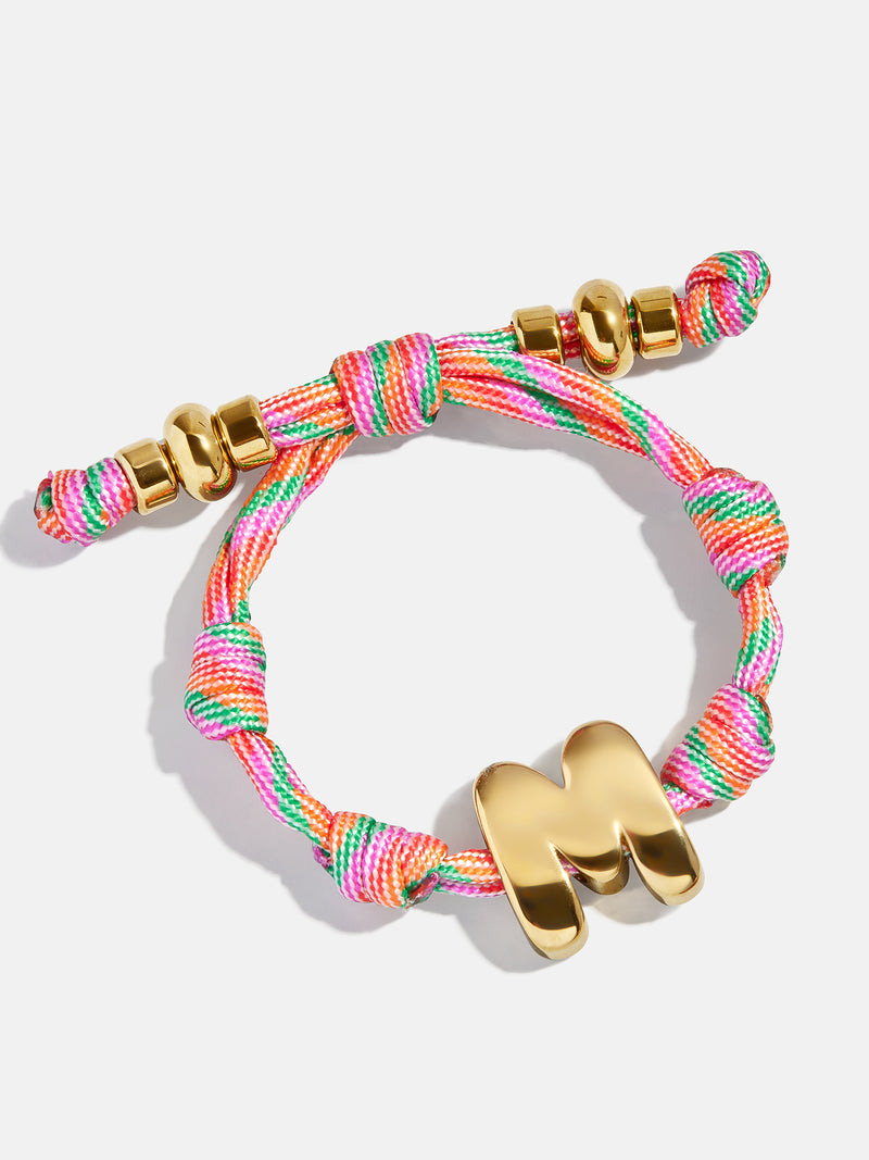 BaubleBar Multi Fruit Salad - 
    Gold initial waterproof paracord bracelet
  
