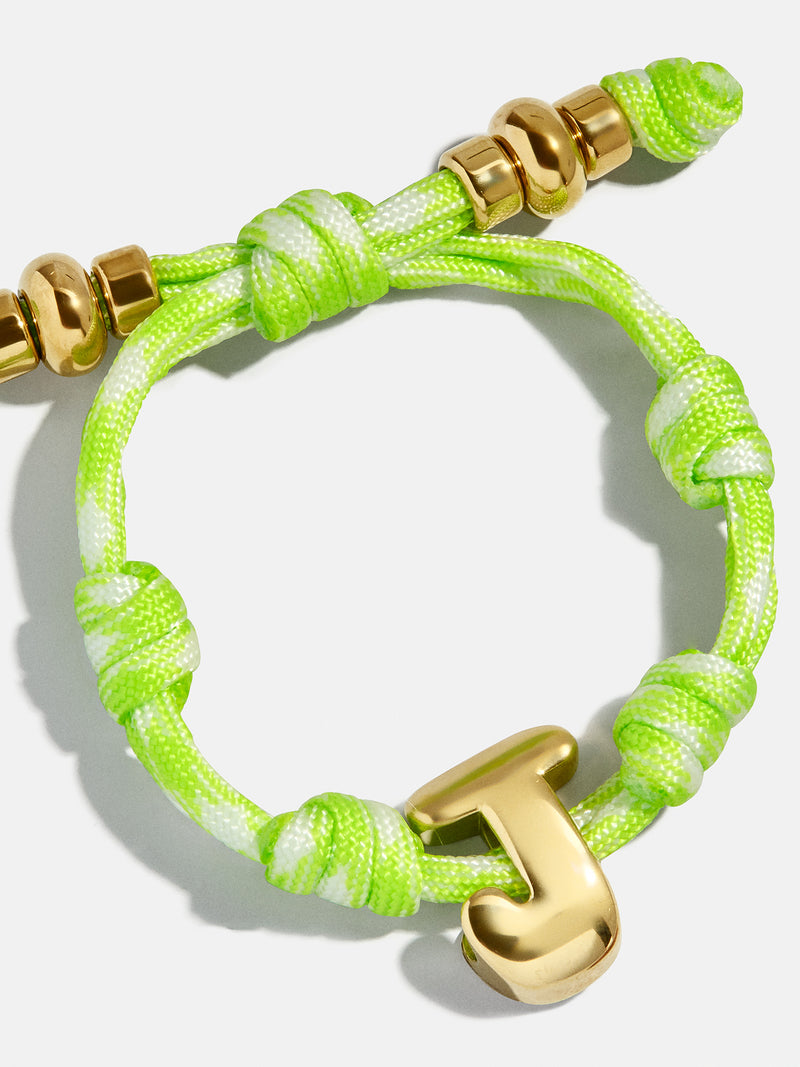 BaubleBar Green Lime - 
    Gold initial waterproof paracord bracelet
  
