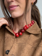 BaubleBar Joan Semi-Precious Necklace - Red Jasper - 
    Red jasper chunky bead necklace
  

