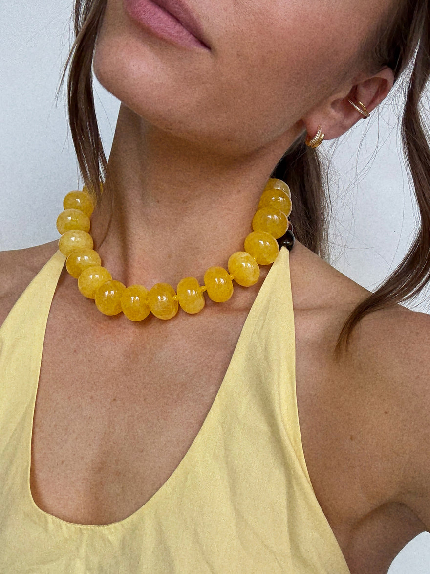 Joan Semi-Precious Necklace - Citrine