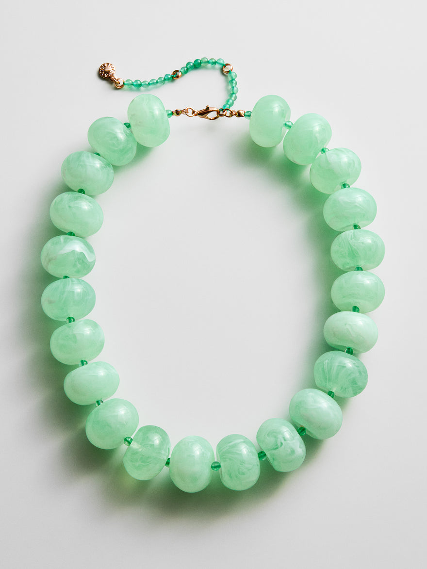 Joan Semi-Precious Necklace - Green Jade