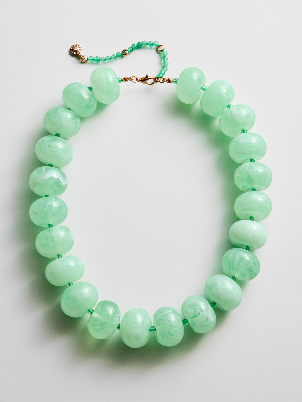 Joan Semi-Precious Necklace - Green Jade – Green jade chunky  display picture 1