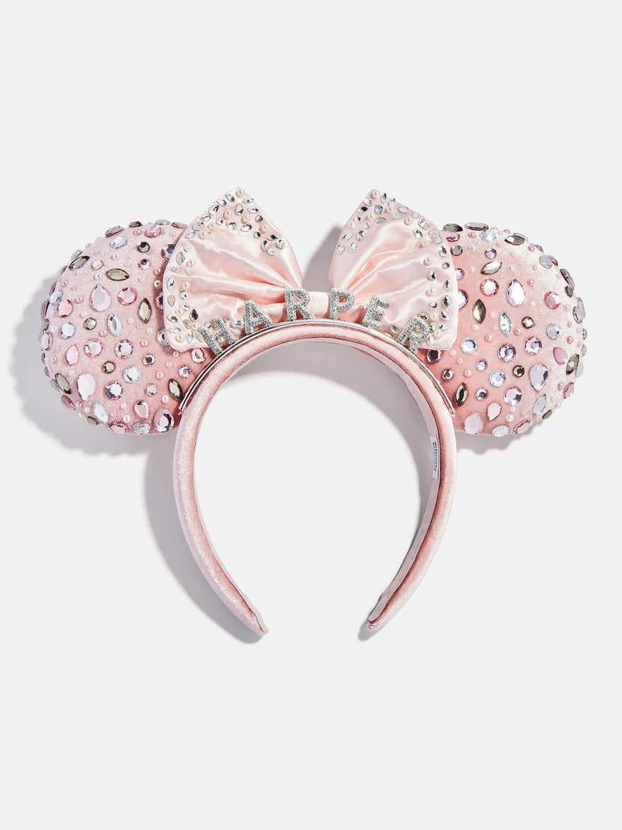 Disney Minnie Mouse Pink/Silver Gem Custom Ears Headband - Pink/Silver Gem Ears
