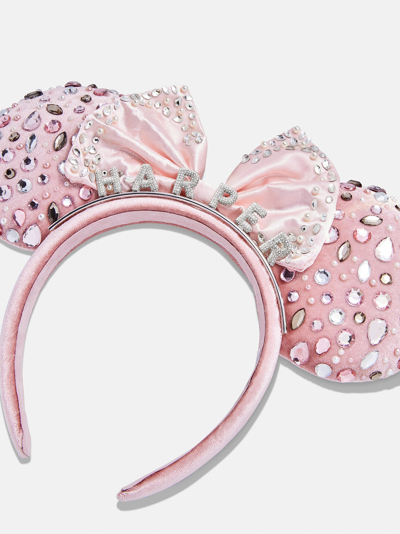 BaubleBar Disney Minnie Mouse Pink/Silver Gem Custom Ears Headband - Pink/Silver Gem Ears - 
    Disney ears with personalized name
  
