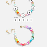 Beaded Custom Charm Bracelet - Multi Beaded Bracelet