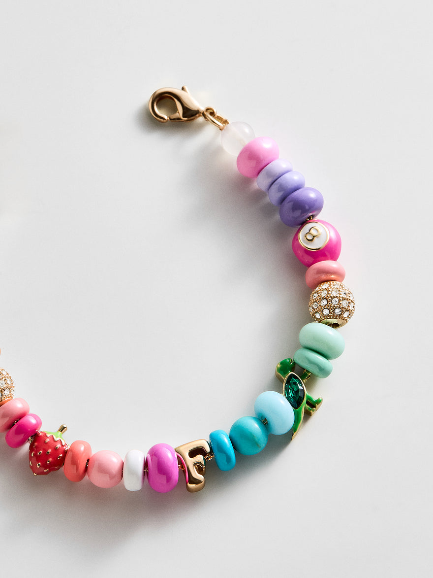 Beaded Custom Charm Bracelet - Multi Beaded Bracelet
