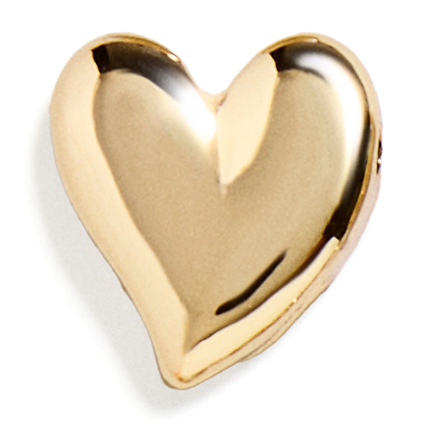 Gold Bubble Bead - Heart