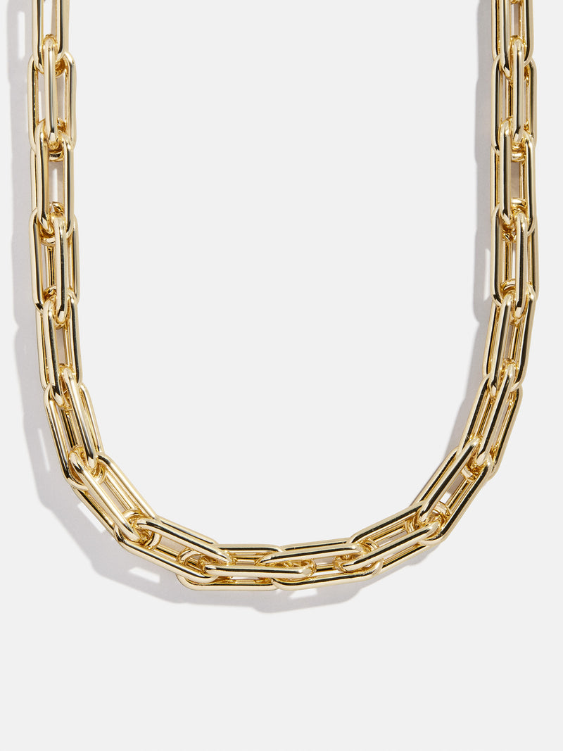 BaubleBar Hera double-layered gold chain necklace