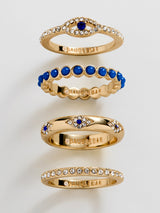 BaubleBar Evil Eye Ring Set - Gold/Blue - 
    Enjoy 20% Off: Big Summer Kickoff
  
