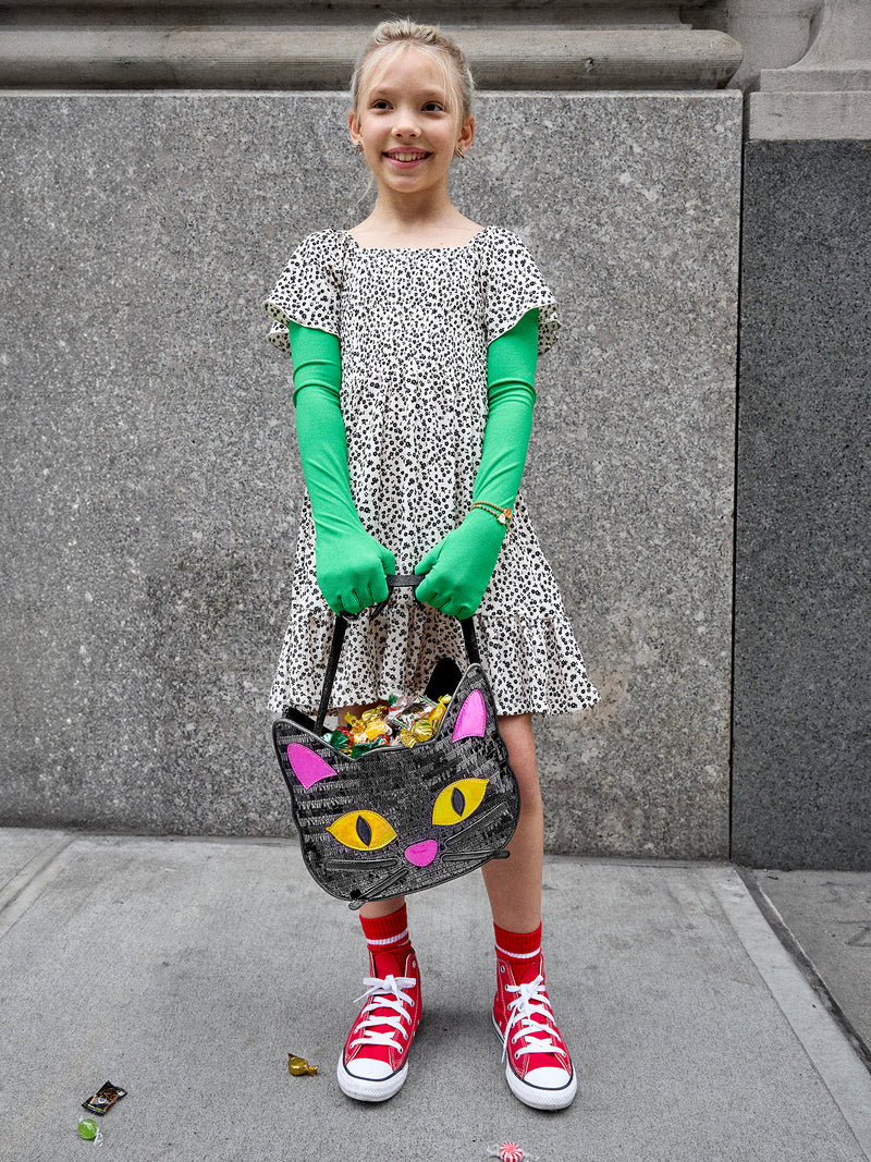 BaubleBar Kids' Trick-or-Treat Bag - Black Cat - 
    Kids’ Halloween bag
  
