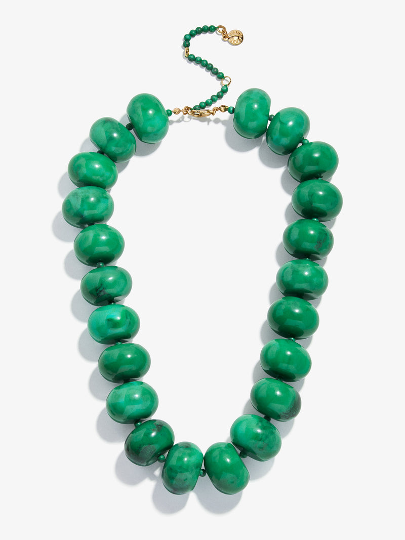 Joan Semi-Precious Necklace - Malachite – Malachite chunky bead