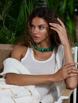 BaubleBar Joan Semi-Precious Necklace - Malachite - 
    Malachite chunky bead necklace
  
