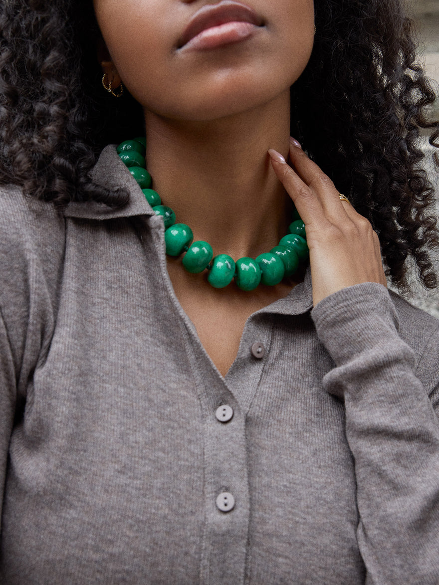 Joan Semi-Precious Necklace - Malachite