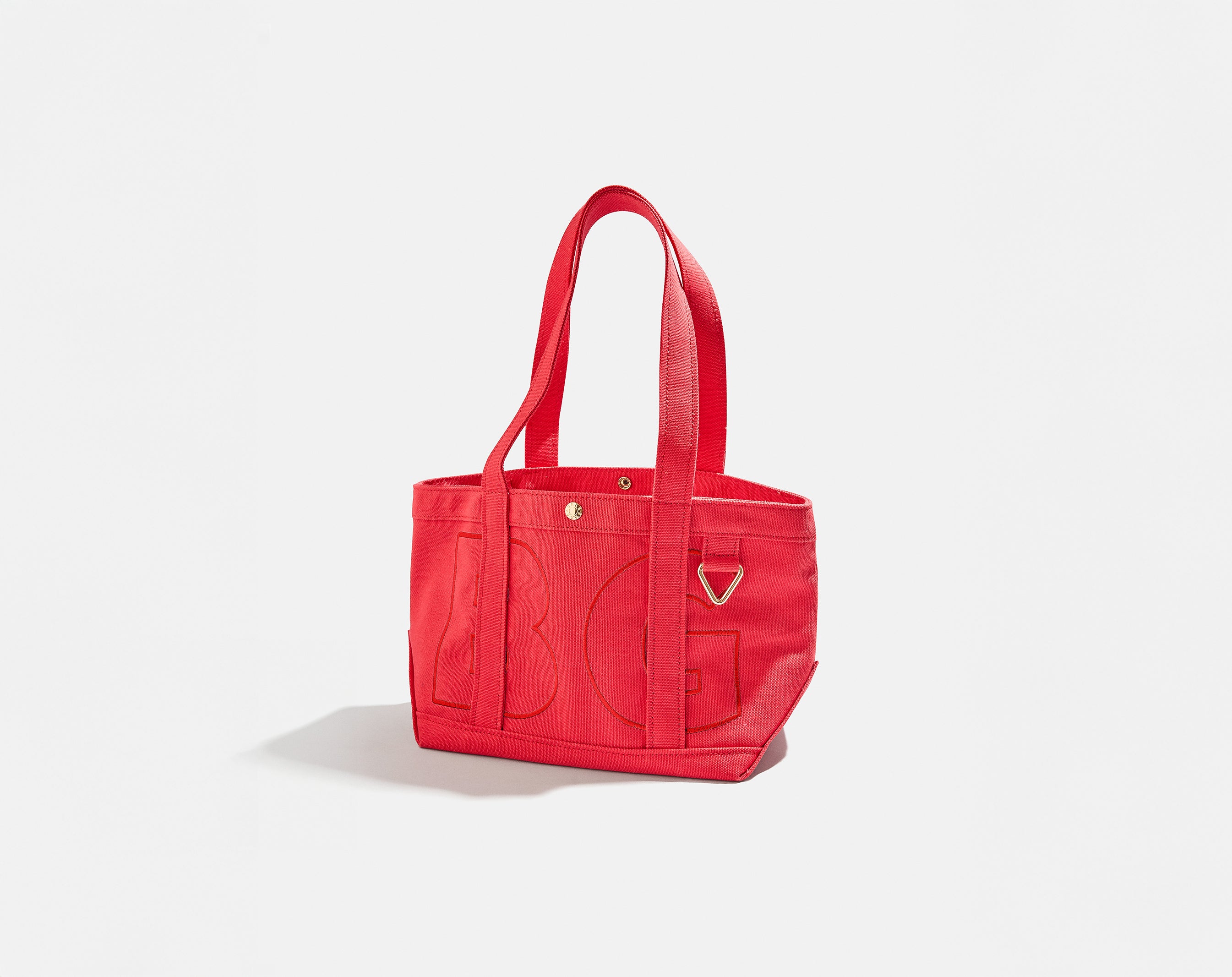Custom Back Bar Solid Custom Alpha Tote in Cherry Red | BaubleBar