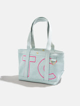 BaubleBar Hot Pink - 
    Personalized canvas tote bag with custom embroidered initials 
  
