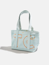 BaubleBar Tangerine Orange - 
    Personalized canvas tote bag with custom embroidered initials 
  
