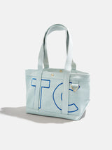 BaubleBar Royal Blue - 
    Personalized canvas tote bag with custom embroidered initials 
  
