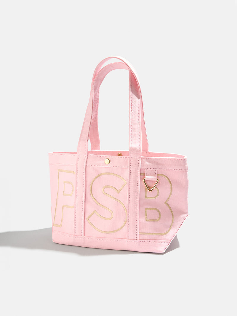 BaubleBar Desert Tan - 
    Personalized canvas tote bag with custom embroidered initials 
  
