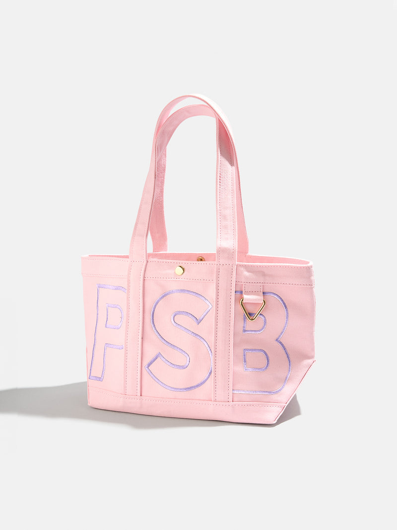 BaubleBar Lilac - 
    Personalized canvas tote bag with custom embroidered initials 
  
