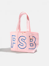 BaubleBar Royal Blue - 
    Personalized canvas tote bag with custom embroidered initials 
  
