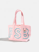 BaubleBar Turquoise - 
    Personalized canvas tote bag with custom embroidered initials 
  
