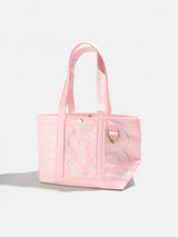 BaubleBar Pure White - 
    Personalized canvas tote bag with custom embroidered initials 
  
