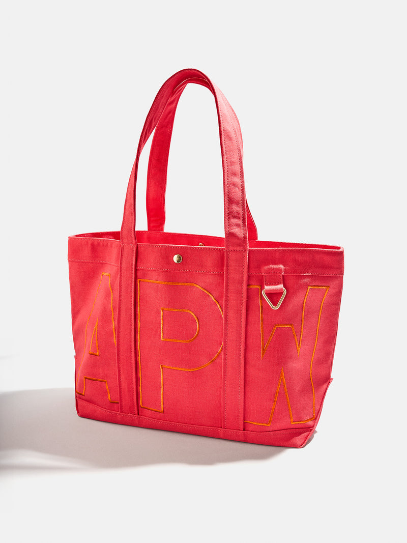 BaubleBar Tangerine Orange - 
    Personalized tote bag in 3 sizes - select 2-3 initials
  
