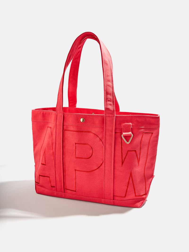 BaubleBar Cherry Red - 
    Personalized tote bag in 3 sizes - select 2-3 initials
  
