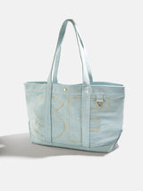 BaubleBar Desert Tan - 
    Personalized canvas tote bag with custom embroidered initials 
  
