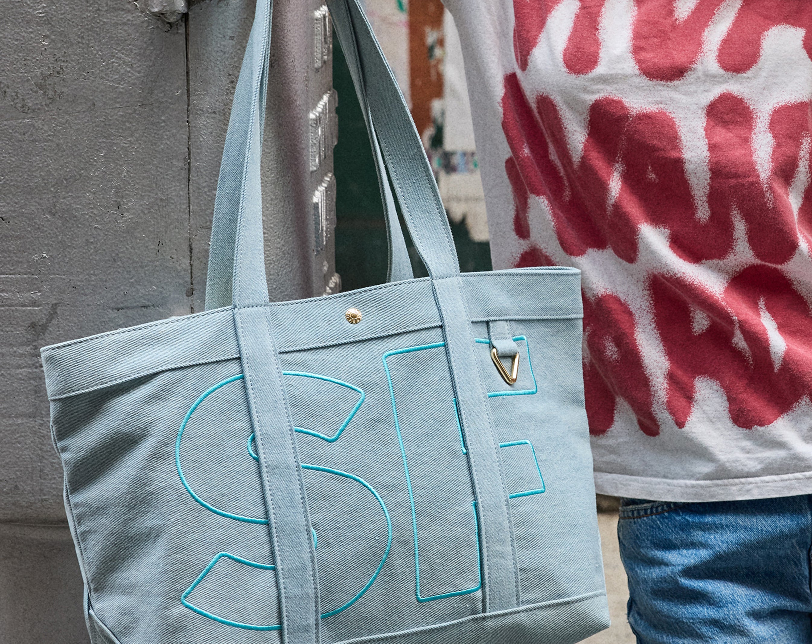 Alpha Custom Tote - Blue Denim