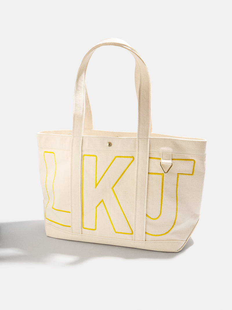 BaubleBar Butter Yellow - 
    Personalized tote bag in 3 sizes - select 2-3 initials
  

