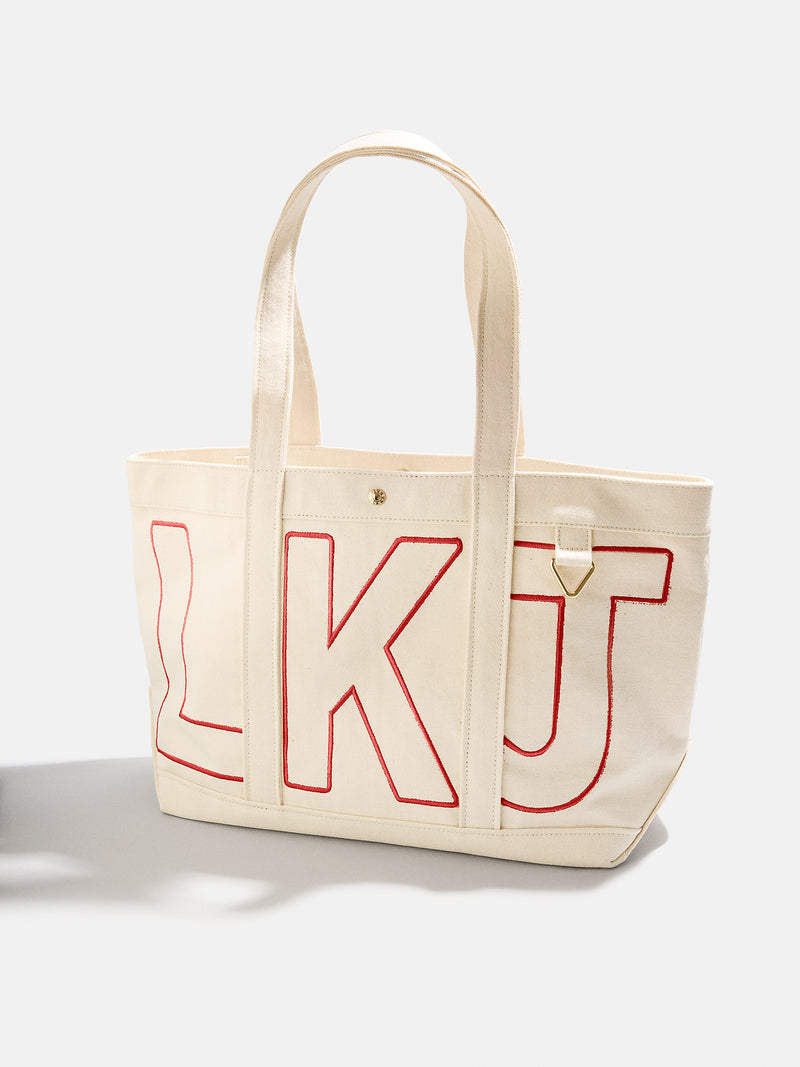 BaubleBar Cherry Red - 
    Personalized tote bag in 3 sizes - select 2-3 initials
  
