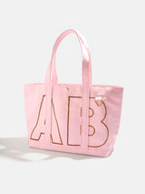 BaubleBar Chocolate Brown - 
    Personalized canvas tote bag with custom embroidered initials 
  
