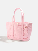 BaubleBar Soft Pink - 
    Personalized canvas tote bag with custom embroidered initials 
  
