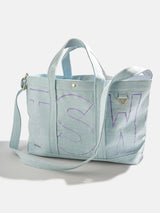 BaubleBar Lilac - 
    Personalized canvas tote bag with custom embroidered initials 
  
