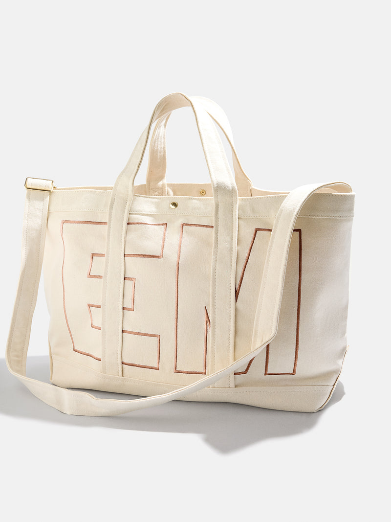 BaubleBar Chocolate Brown - 
    Personalized tote bag in 3 sizes - select 2-3 initials
  
